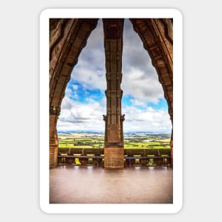 Stirling From The National Wallace Monument Sticker